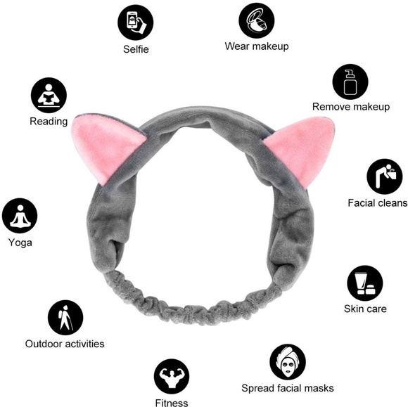 Pink Cat Ear Soft Headband - Picture 4 of 7